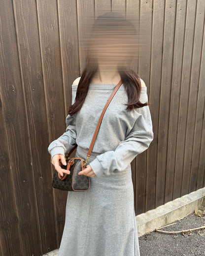 Aラインロングスウェットスカート BM0072