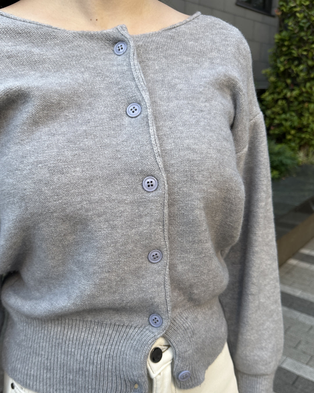 ラウンドネックニットカーディガン BM0099