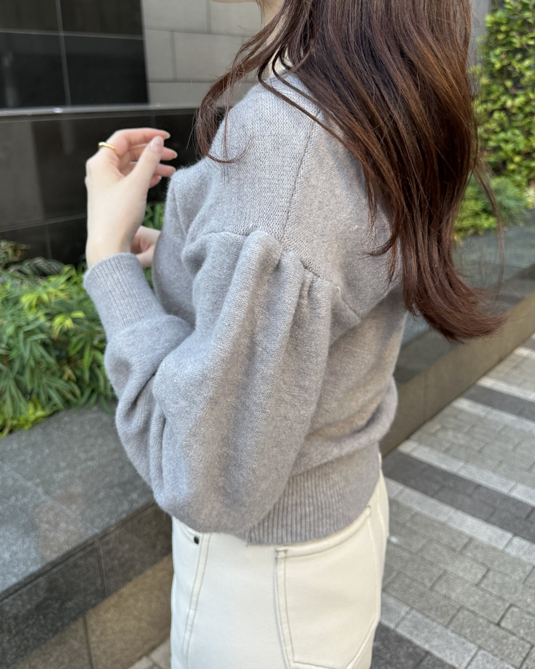 ラウンドネックニットカーディガン BM0099