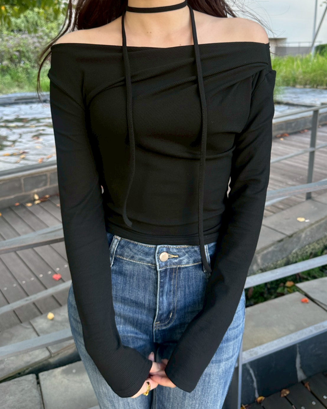 タイ付きオフショルダートップス BM0112 – YOLO（ヨロ）｜ファッション通販