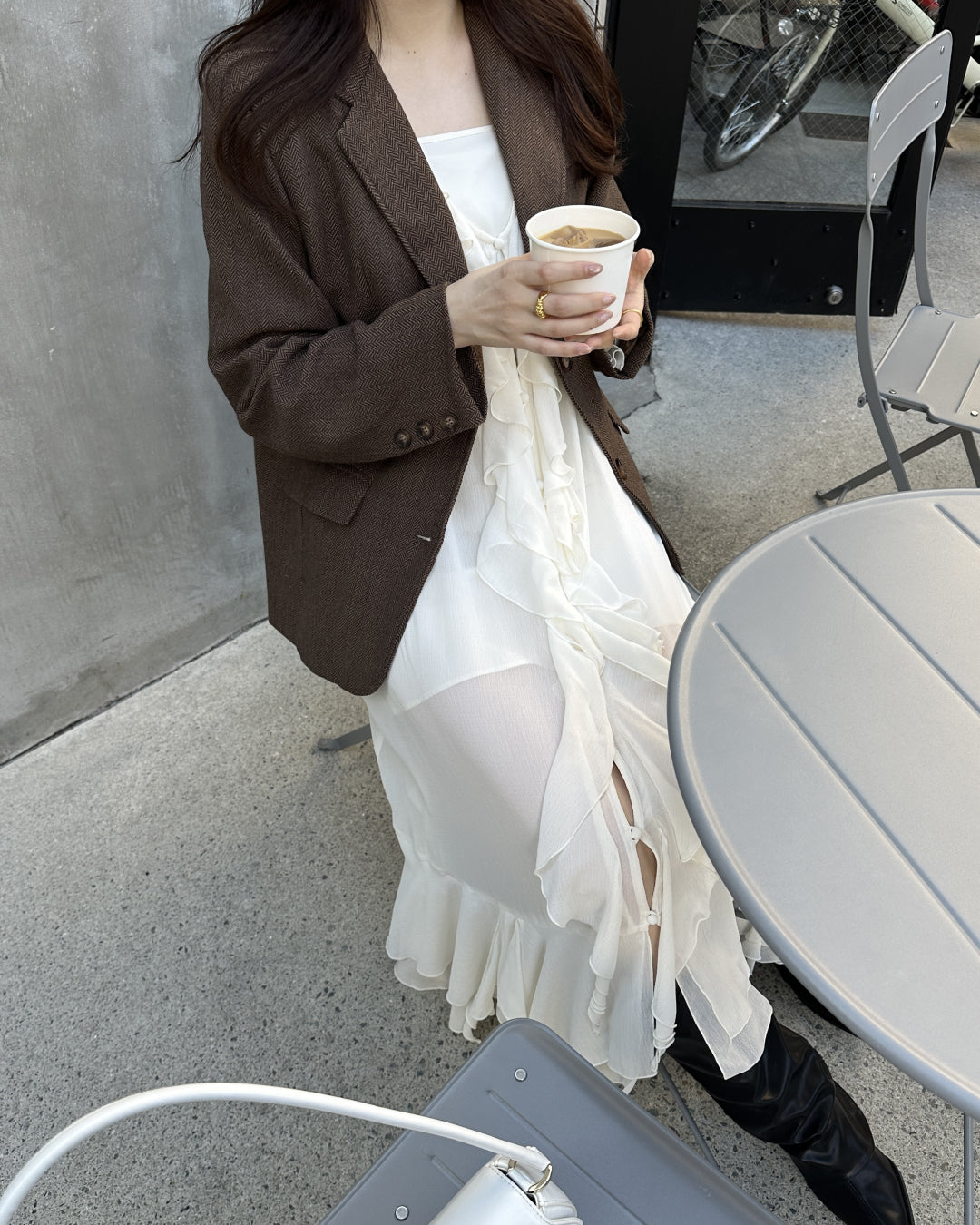 ヘリンボーンブラウンジャケット BM0119