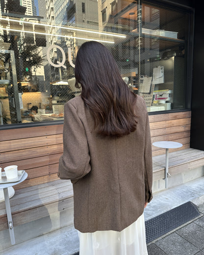 ヘリンボーンブラウンジャケット BM0119