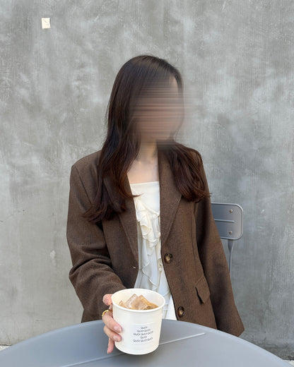 ヘリンボーンブラウンジャケット BM0119