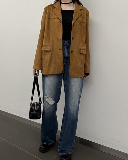 スエードシングルミドルジャケット BM0120