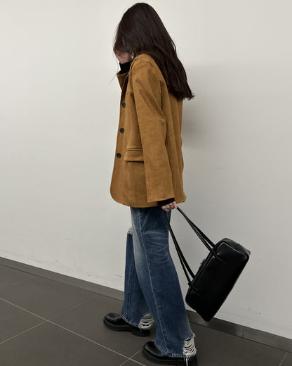 スエードシングルミドルジャケット BM0120