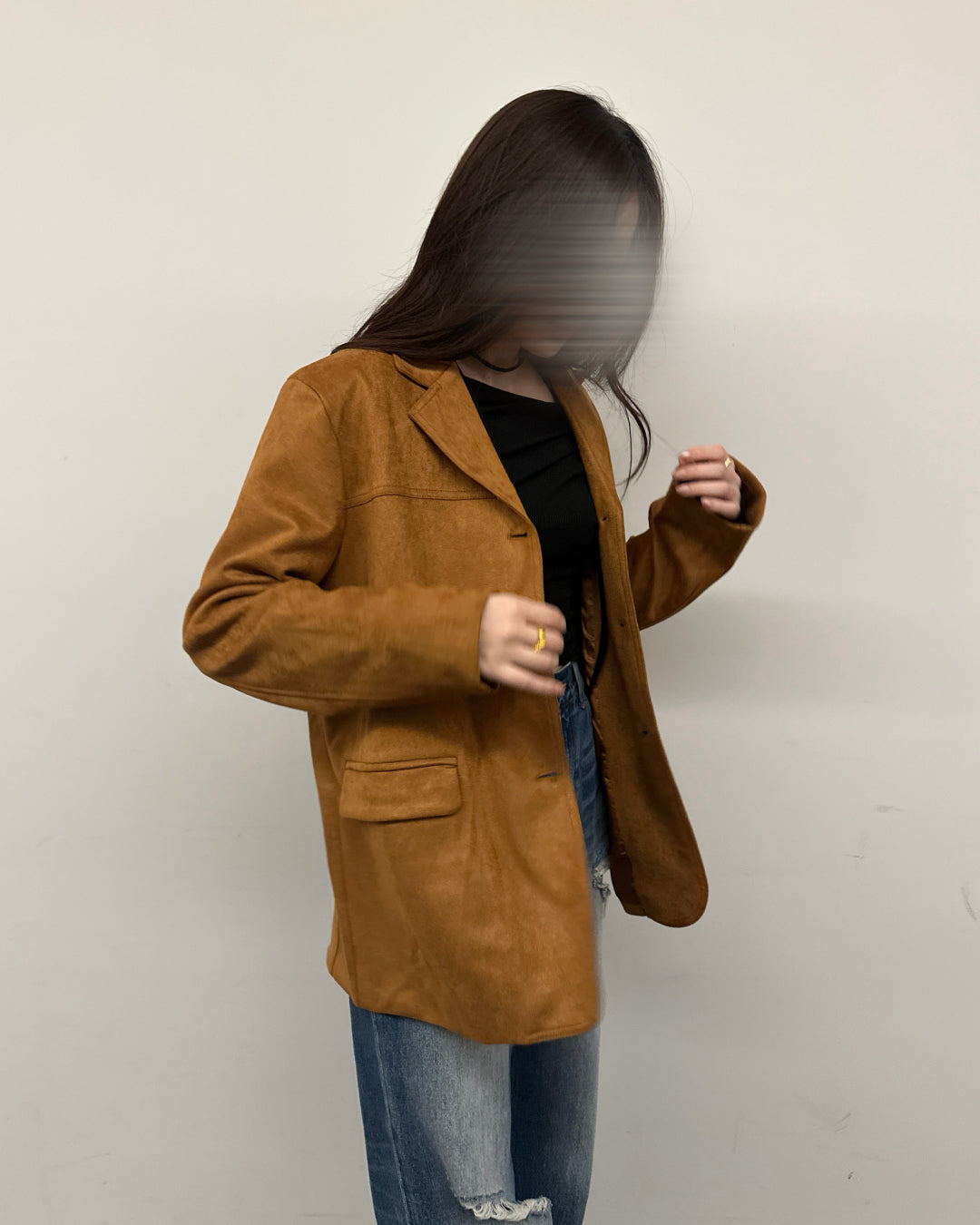 スエードシングルミドルジャケット BM0120