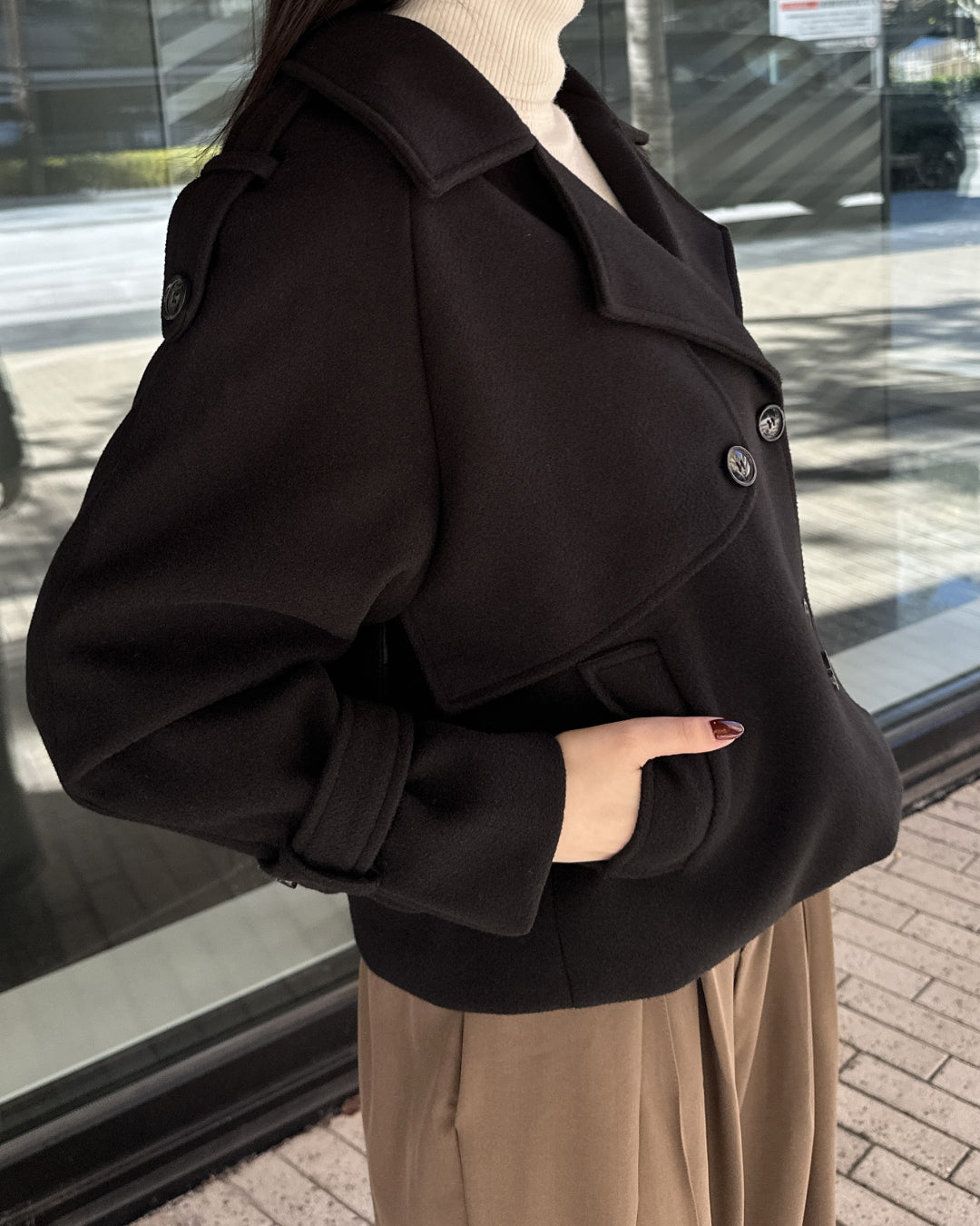 ウールライクショートPコート BM0122