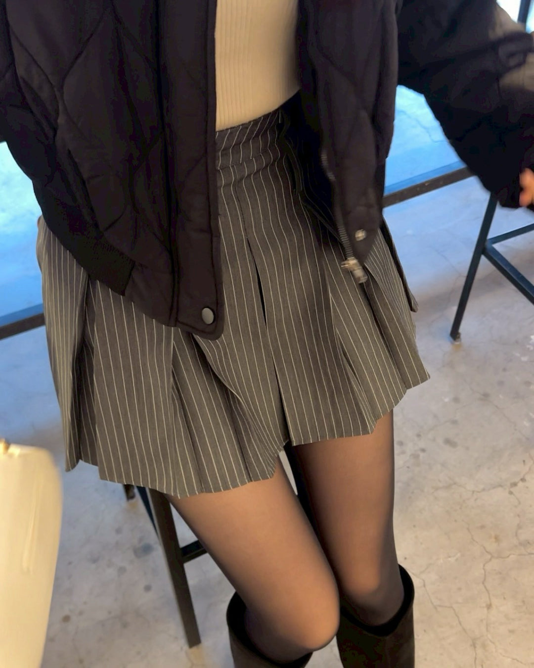 ストライプボックスプリーツスカート BM0136 – YOLO（ヨロ