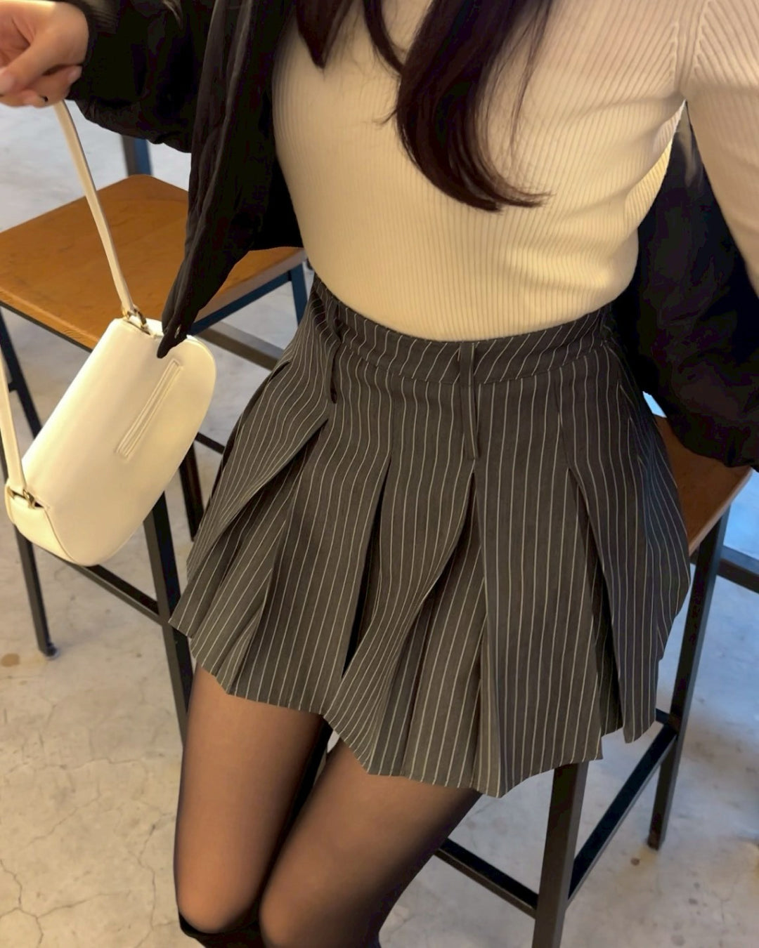 ストライプボックスプリーツスカート BM0136 – YOLO（ヨロ