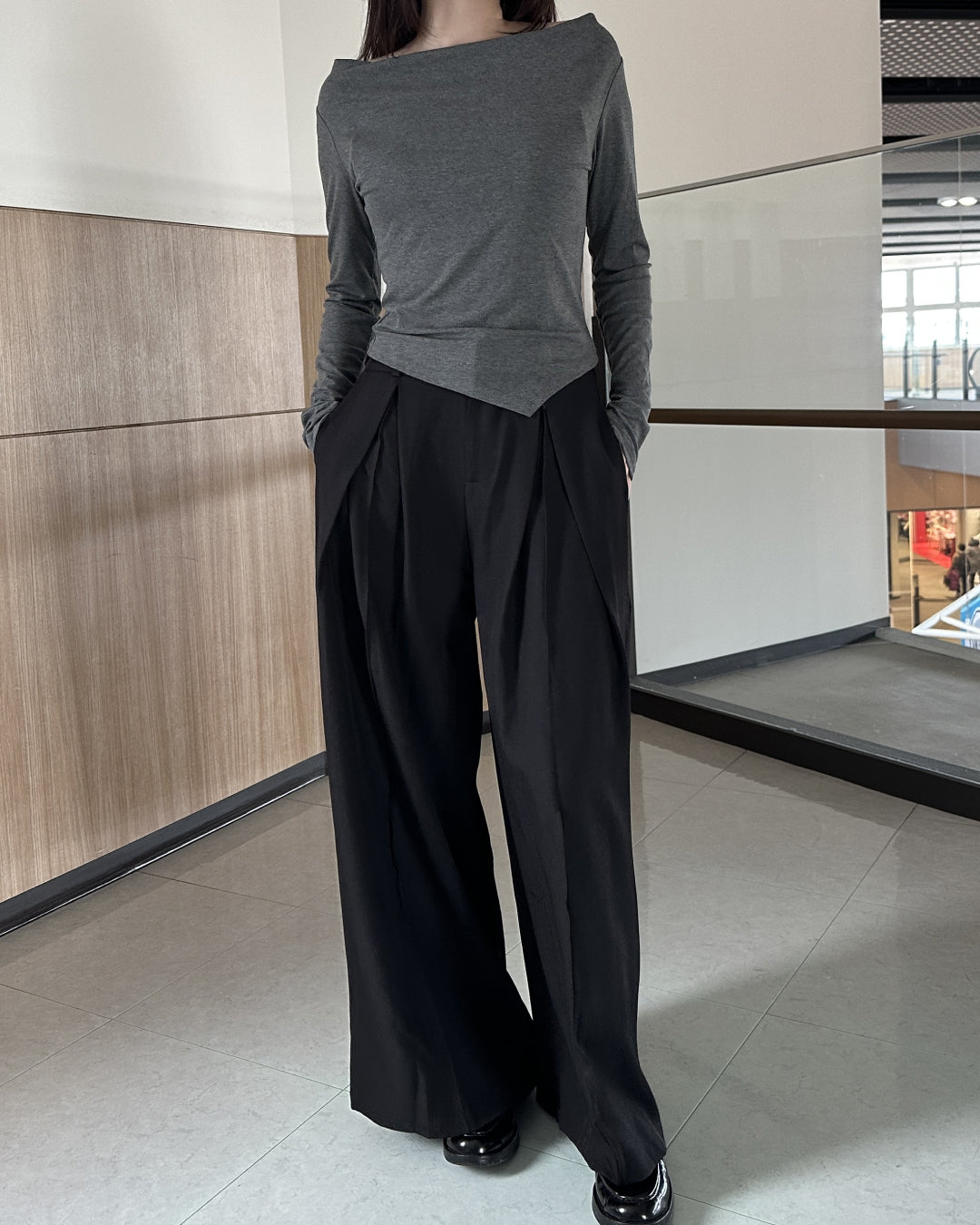 アシンメトリードレープカットソー BM0143 – YOLO（ヨロ