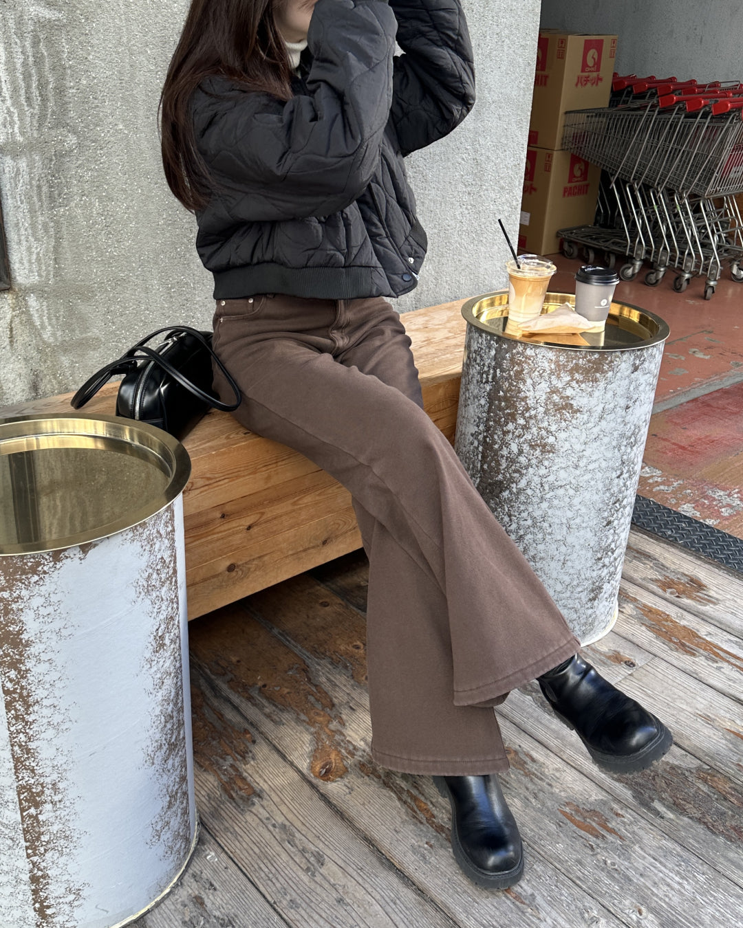 モカブラウンフレアパンツ BM0154 – YOLO（ヨロ）｜ファッション通販