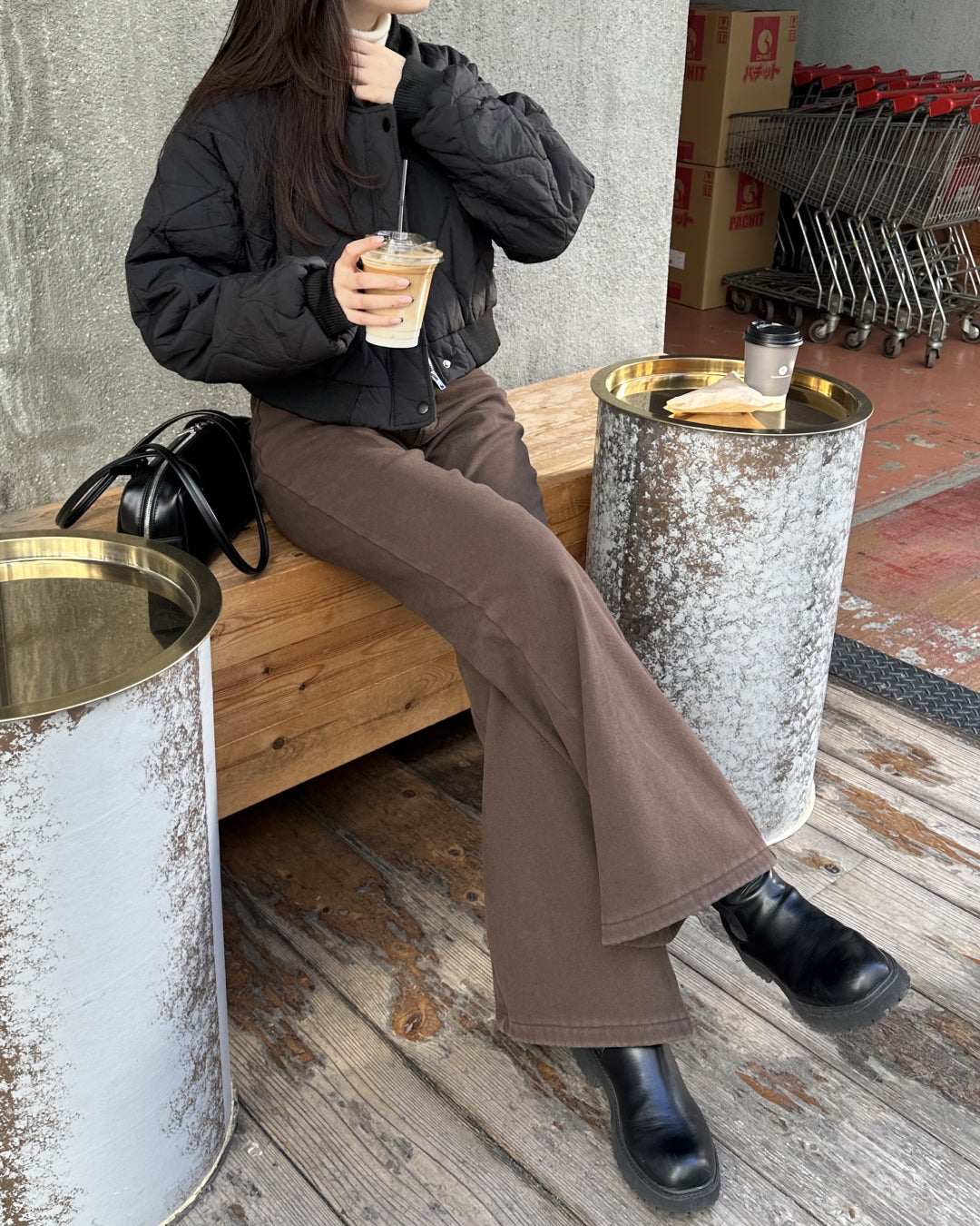 モカブラウンフレアパンツ BM0154 – YOLO（ヨロ）｜ファッション通販