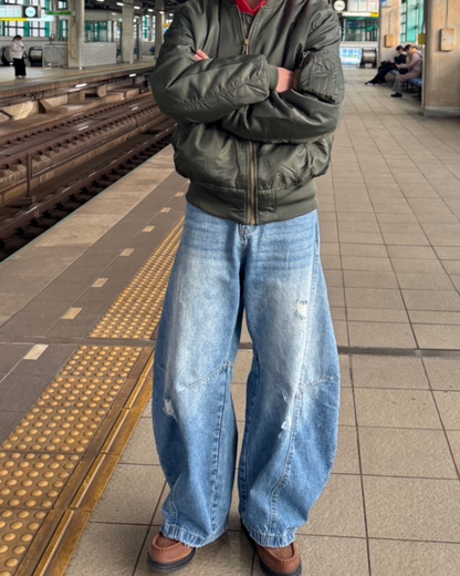バルーンウォッシュワイドデニムパンツ C0093 – YOLO（ヨロ