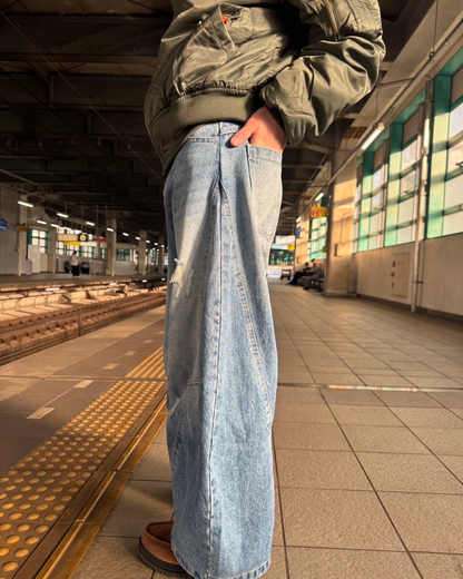 バルーンウォッシュワイドデニムパンツ C0093 – YOLO（ヨロ