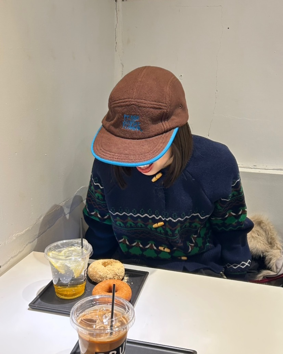 バイカラーストレートキャップ　C0101