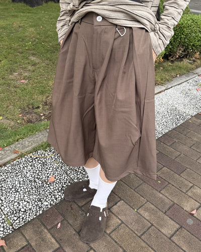 クロップド丈 ボリュームガウチョパンツ CG0018