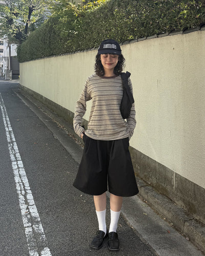 アースカラー リンガーネックロングTシャツ CG0049