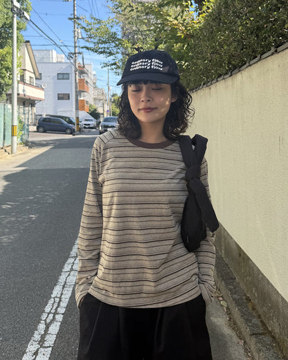アースカラー リンガーネックロングTシャツ CG0049