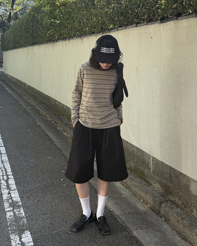 アースカラー リンガーネックロングTシャツ CG0049