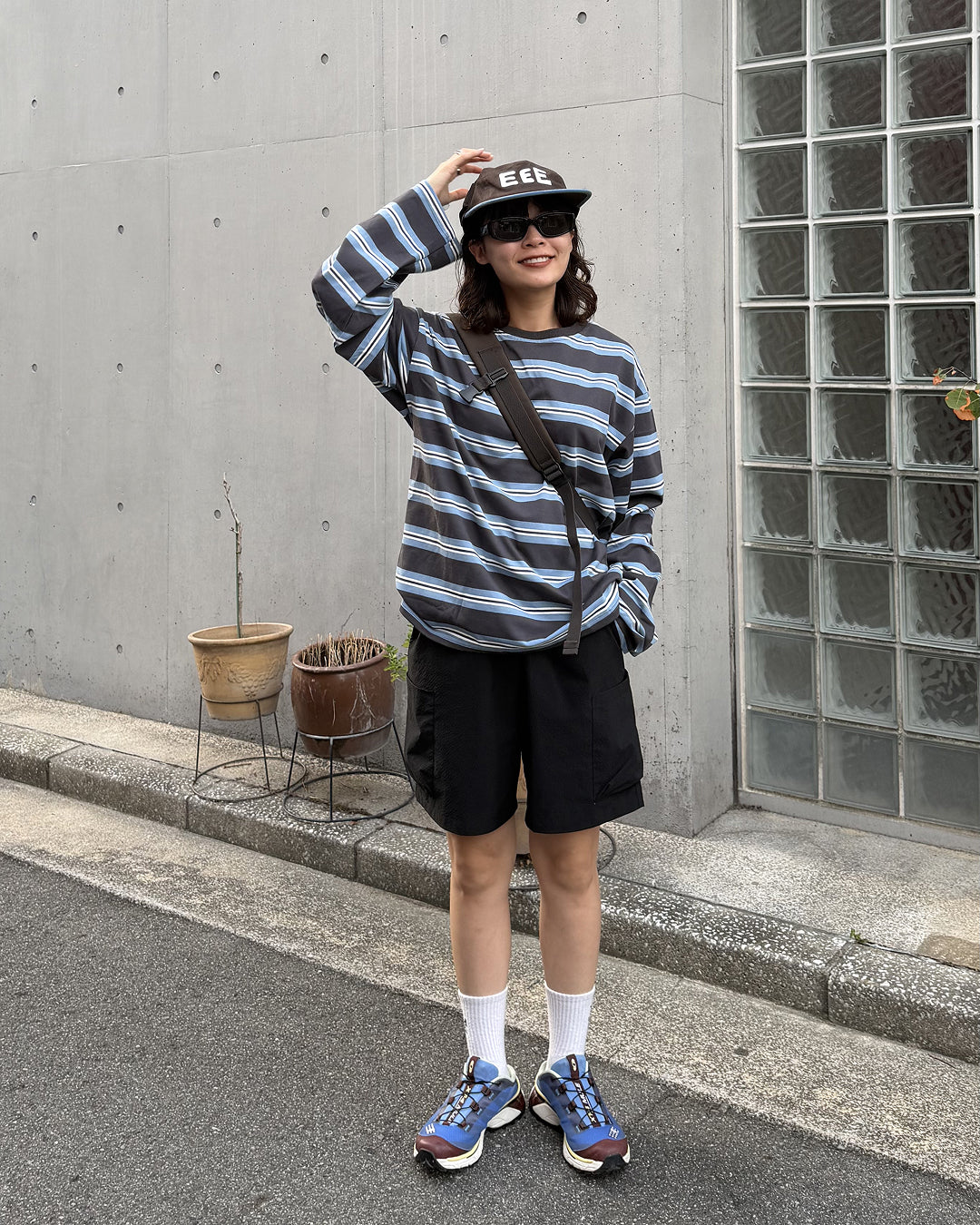 オーバーサイズ ボーダーTシャツ CG0053