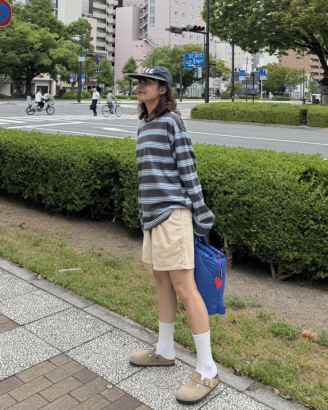 オーバーサイズ ボーダーTシャツ CG0053