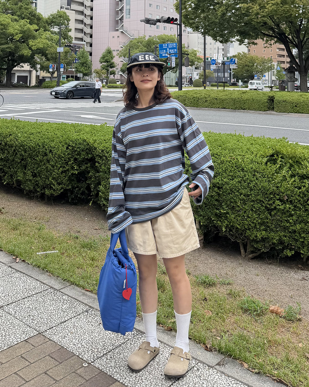 オーバーサイズ ボーダーTシャツ CG0053