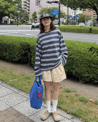 オーバーサイズ ボーダーTシャツ CG0053