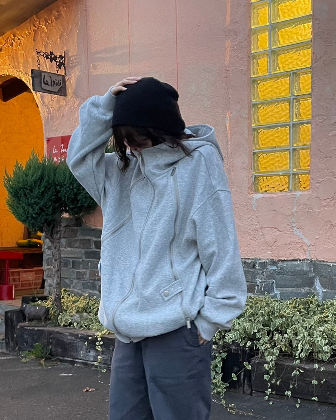YOUHEE パーカー YOUHEE】 RIBBON HOOD ZIP-UP◇ 3COLOR (YOUHEE YOUHEE パーカー YOUHEE】 RIBBON HOOD ZIP-UP◇ 3COLOR (YOUHEE