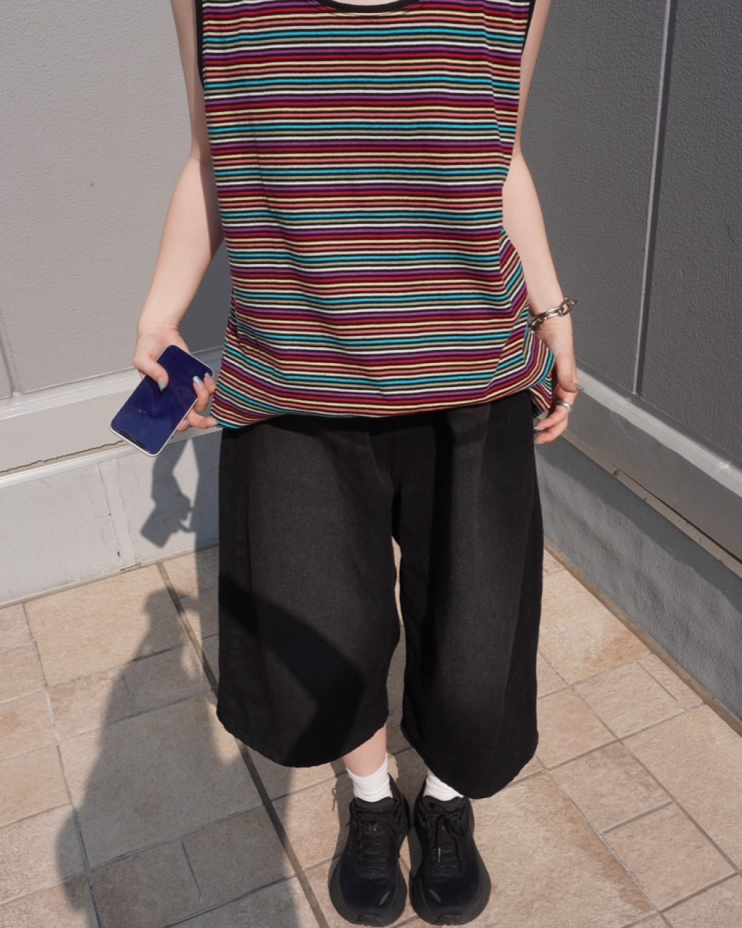 ブラックデニムハーフパンツ CH0046