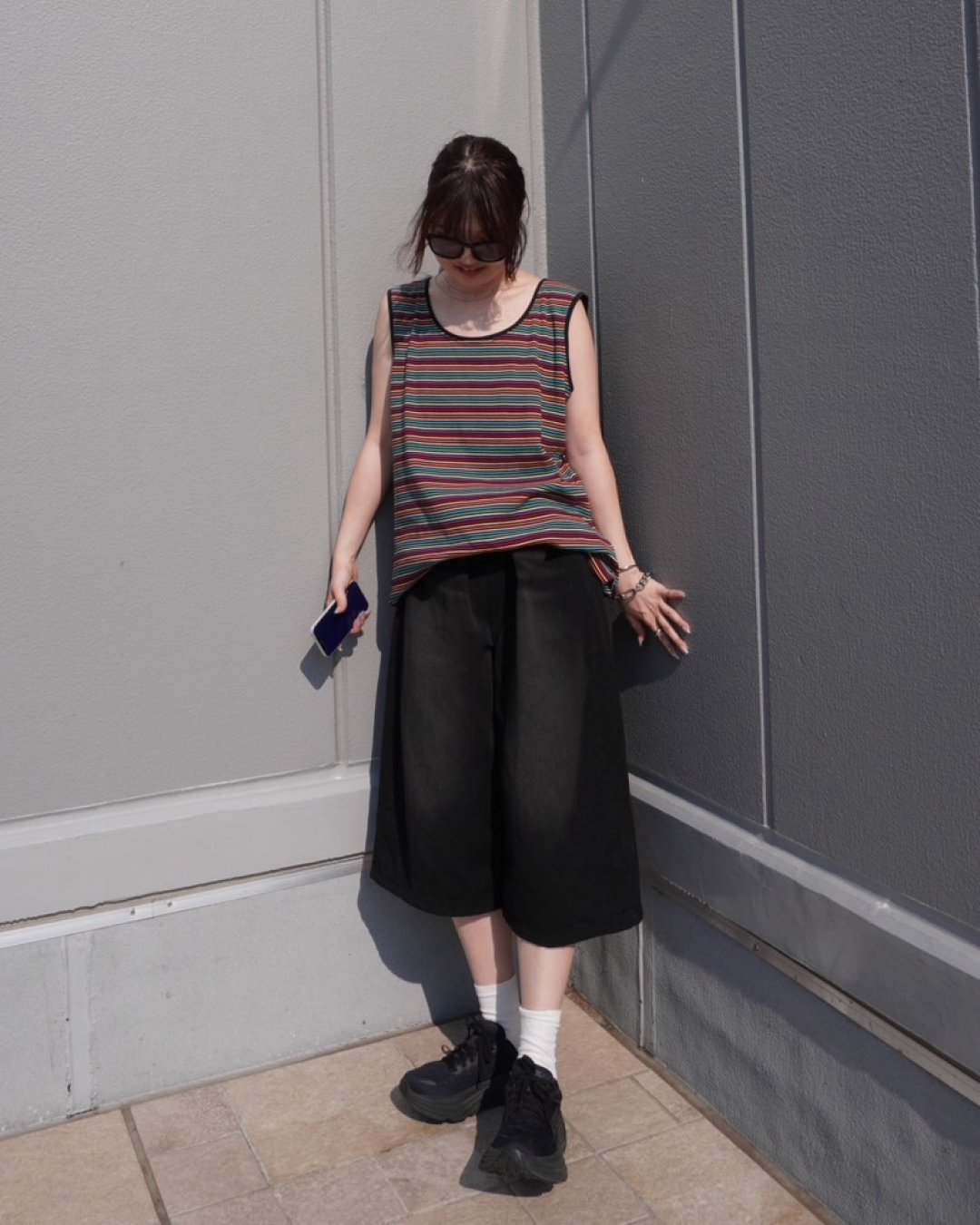 ブラックデニムハーフパンツ CH0046