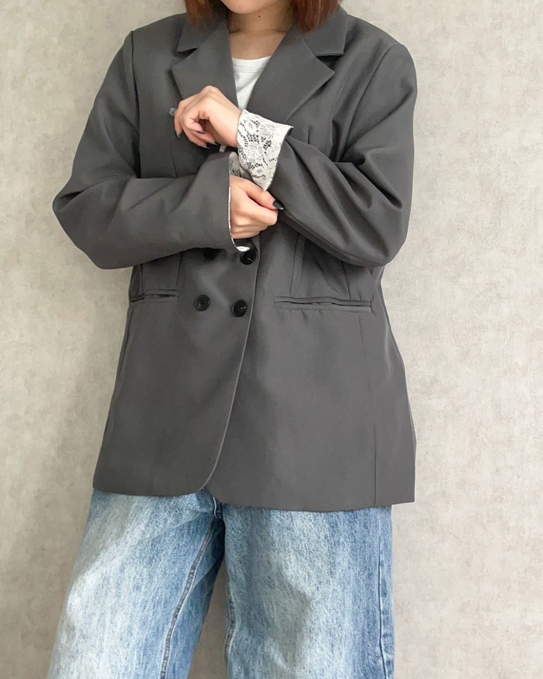 高級感 ジャケット グレー アルベロベロ幾何学模様 アルベロベロ幾何学 高級感 ジャケット グレー アルベロベロ幾何学模様 アルベロベロ幾何学
