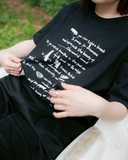 レタリングプリントTシャツ CH0090