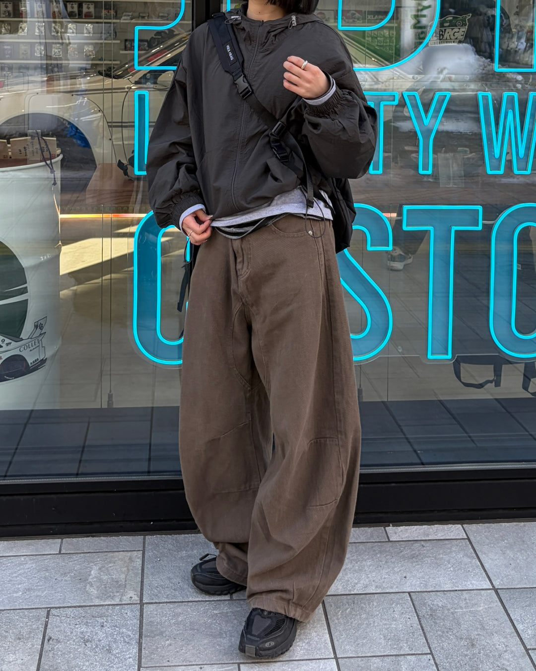 【即納】ワイドレッグデニムパンツ CH0146