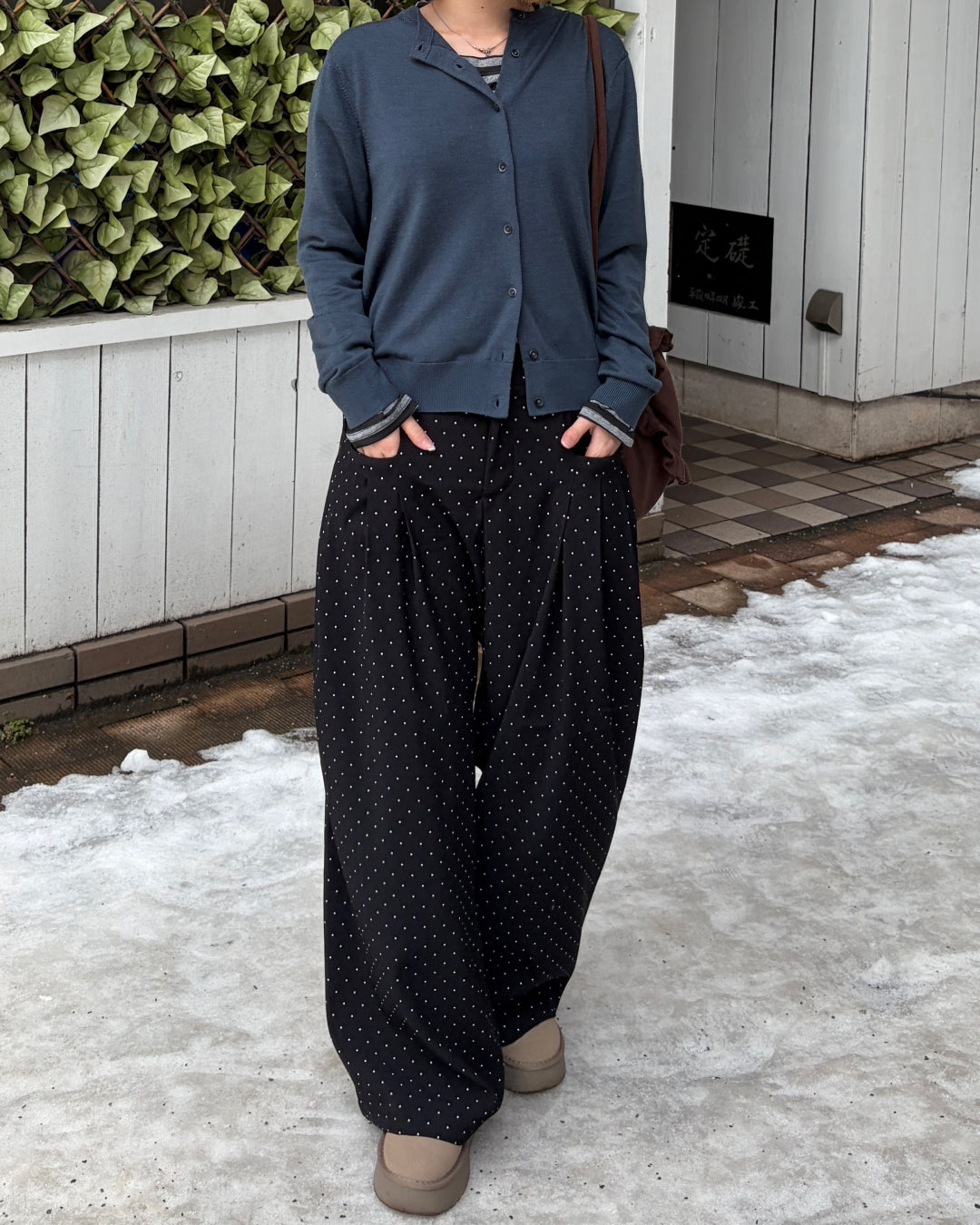 Double Diamond MOLE CLOTH ドット ストライプ パンツ Double Diamond MOLE CLOTH ドット ストライプ パンツ