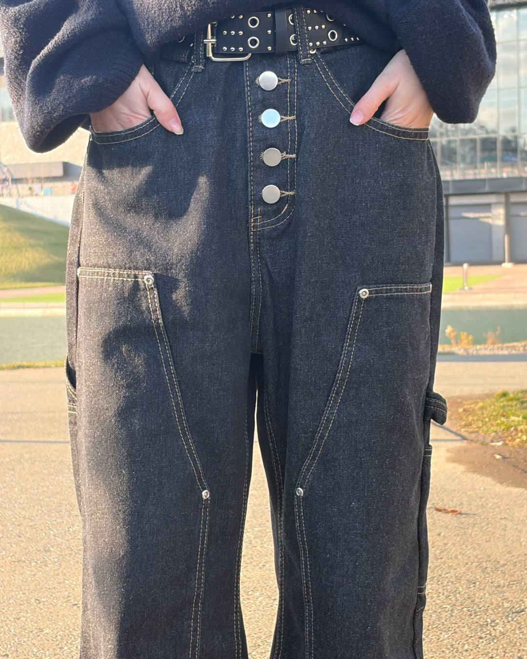 ステッチラインボタンフライカーブデニムパンツ CH0245 – YOLO（ヨロ