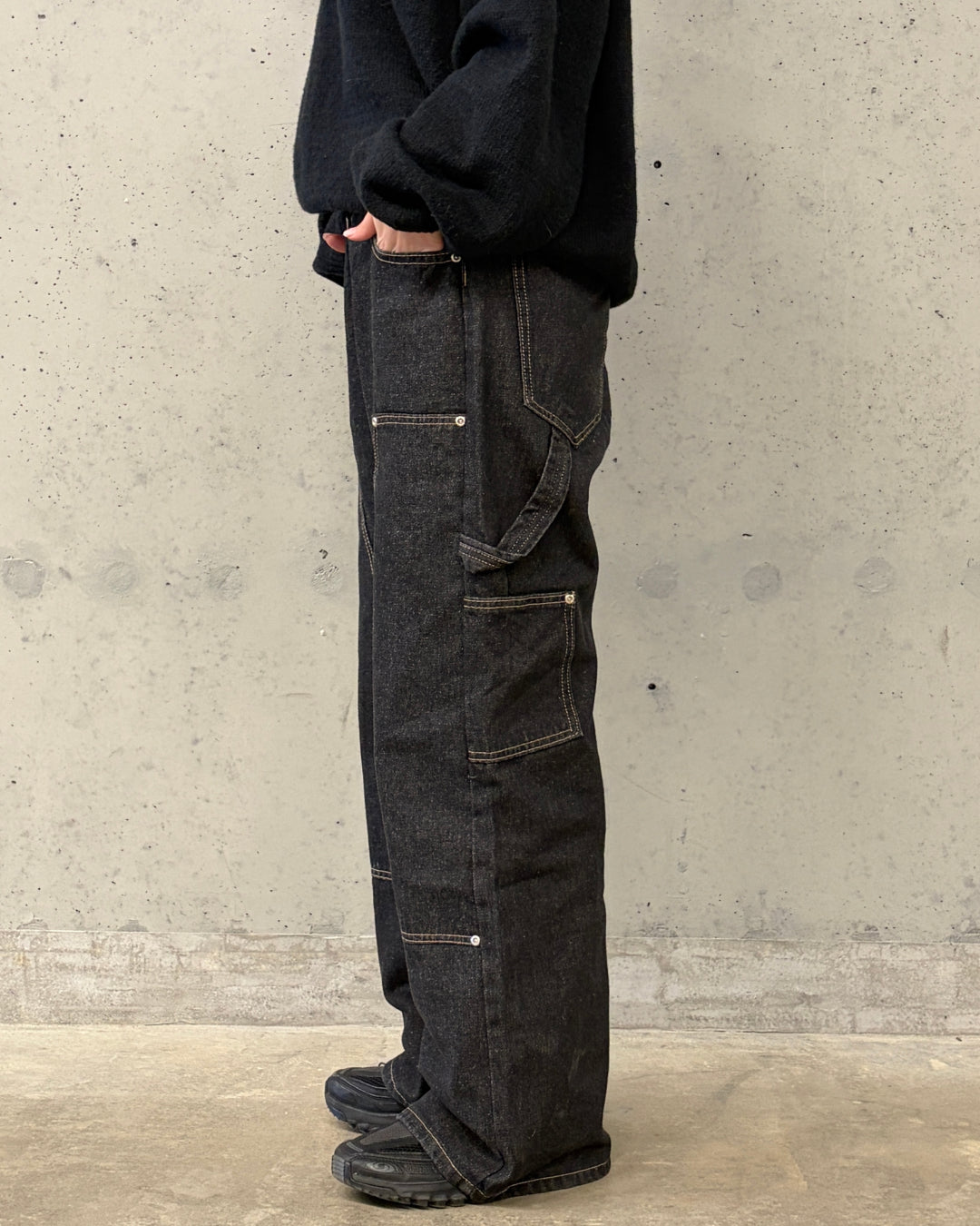 即納】ステッチラインボタンフライカーブデニムパンツCH0245 – YOLO