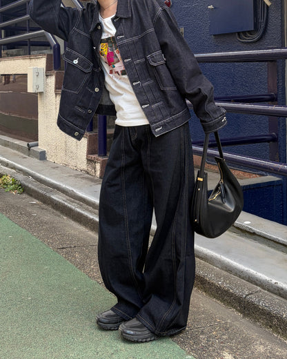 インディゴステッチラインデニム CH0285