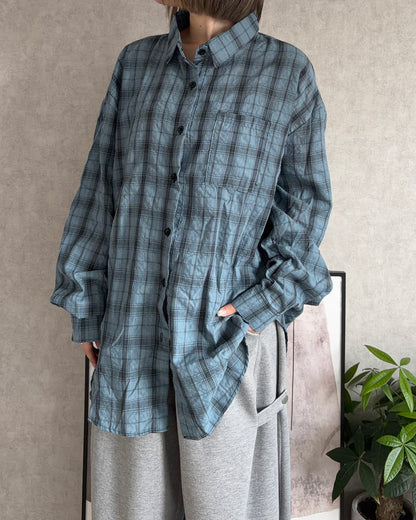 ブルーチェックシャツ CH2023
