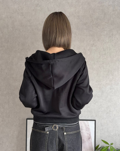 ブラックジップパーカー CH2041