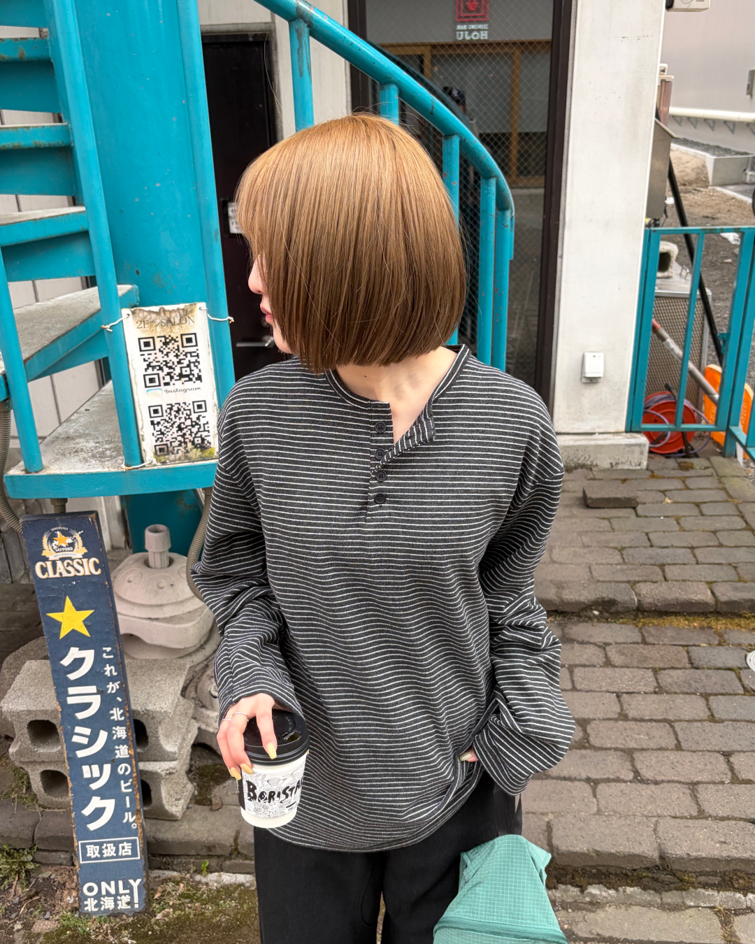 ヘンリーネックボーダーロングTシャツ CH2056 – YOLO(ヨロ ヘンリーネックボーダーロングTシャツ CH2056 – YOLO(ヨロ