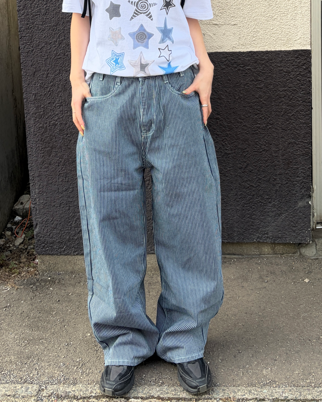 【即納】カジュアルストライプパンツ CH2108