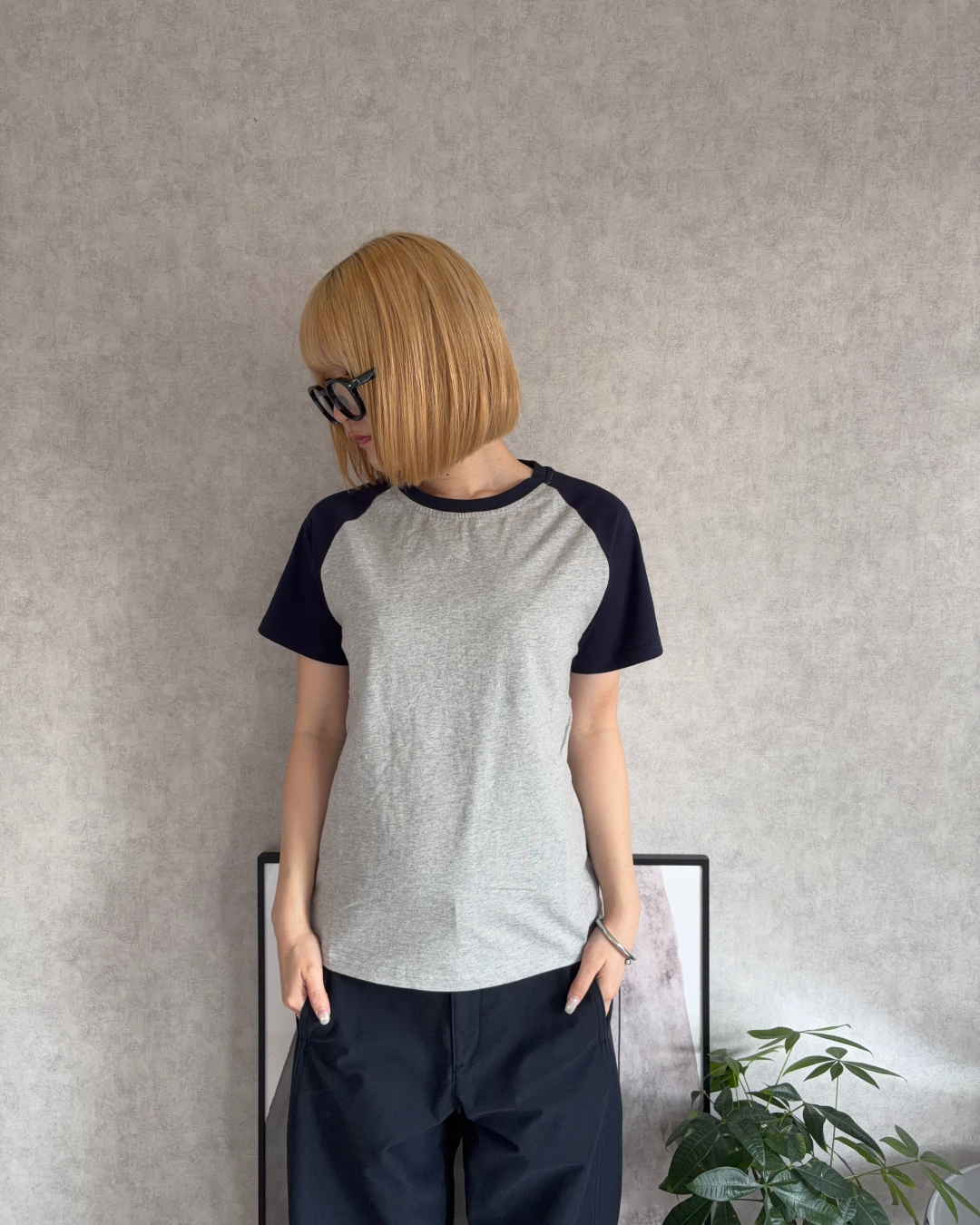 バイカラーリンガーTシャツ CH2116