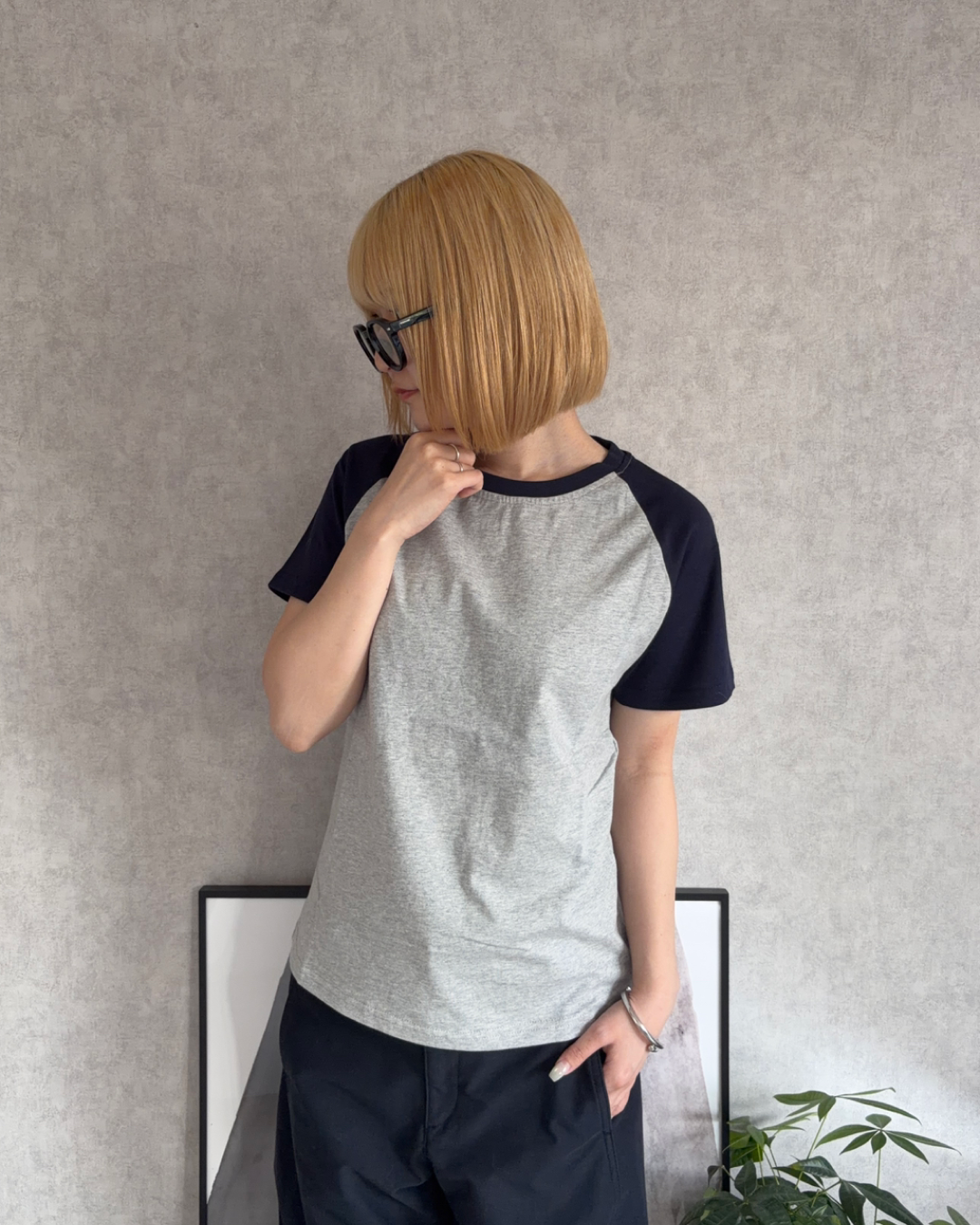 バイカラーリンガーTシャツ CH2116