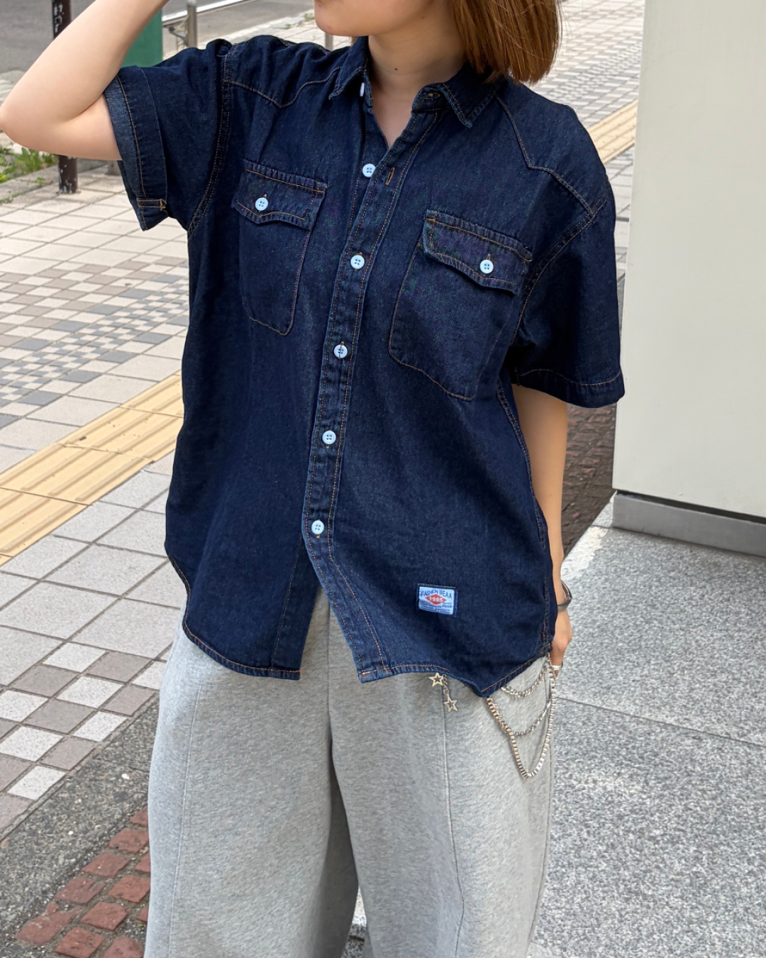 デザインデニムシャツ CH2187
