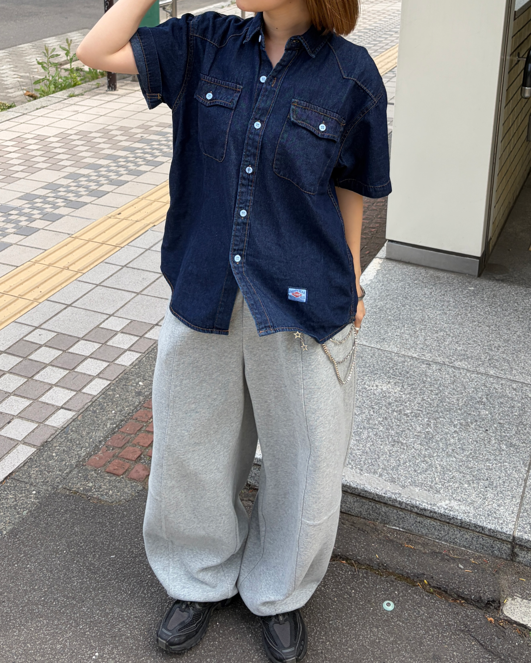 デザインデニムシャツ CH2187