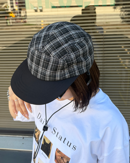 コード付きチェックキャップ CH2319