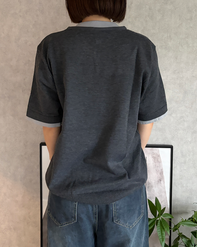 シンプルツーピースヘンリーネックT CH2347