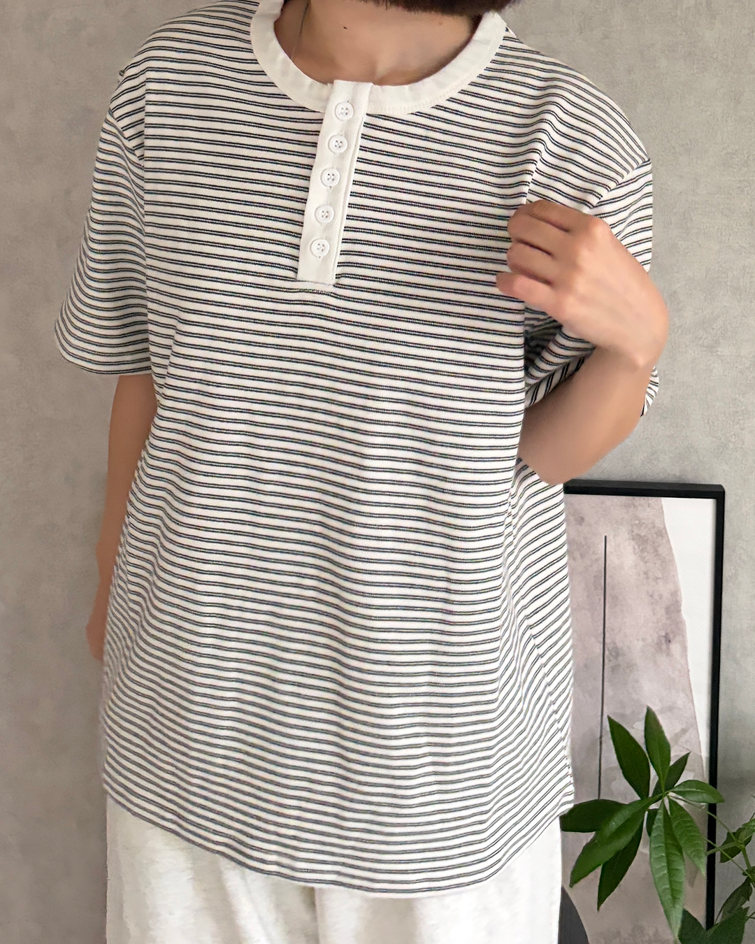 ちょろｙ様＊専用 ストライプヘンリーネックTシャツ CH2349 – YOLO（ヨロ