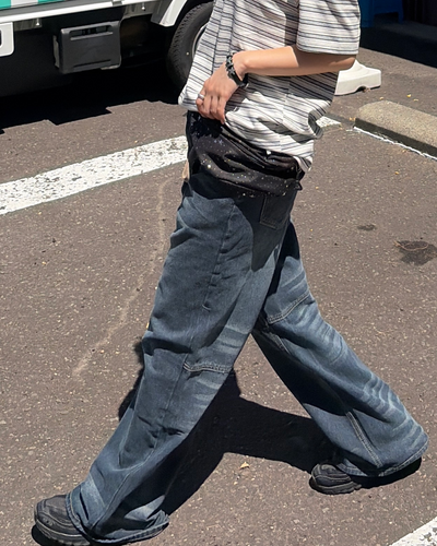 ワイドレッグウィッシュブルーパンツ CH2358