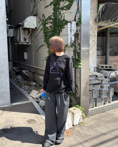 グレーチェックショルダーバッグ CH2447